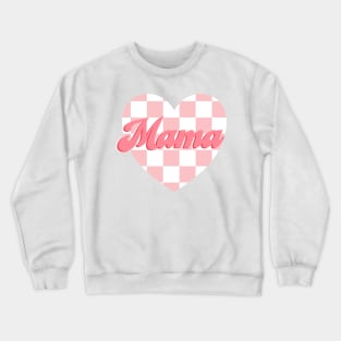 Checkered Mama Heart Crewneck Sweatshirt